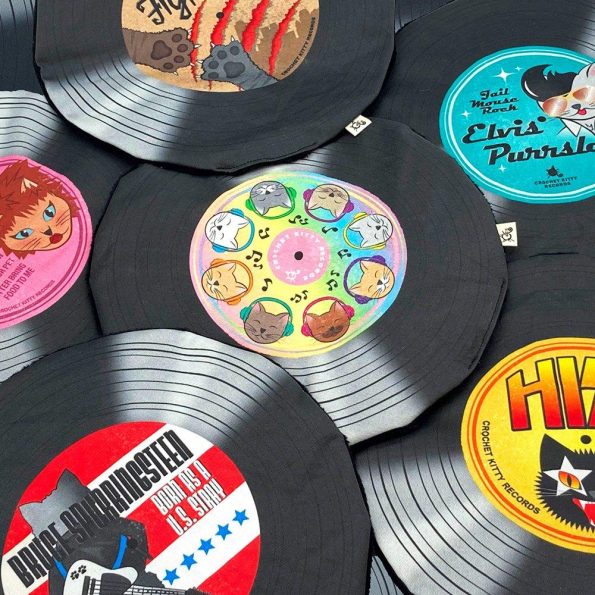 Crinkle and Catnip Record Cat Mat